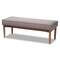 Baxton Studio Riordan Mid-Century Modern Grey Fabric and Walnut Brown Finished Wood 4-Piece Dining Nook Set 186-11355-9308-9305-Zoro - alternate 2